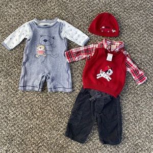Baby boy 0-3 month Gymboree marching clothing set